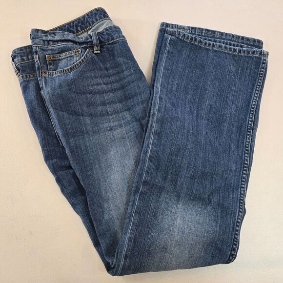 H&M L.O.G.G. Jeans Women's 33 Boot Cut High-Rise Blue Dark Wash - Picture 11 of 16